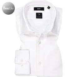 BOSS Hemd Joe 50463009/100 Regular Fit, Jersey, Weiß