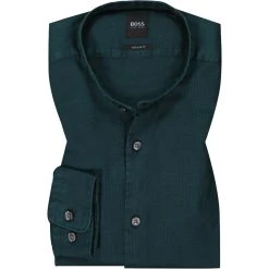 BOSS Hemd Lamberto 50458388/305 Regular Fit, Baumwolle, Dunkelgrün