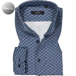 DESOTO Luxury Hemd Hai 47608-30/557 Jersey, Dunkelblau gemustert, Dunkelblau