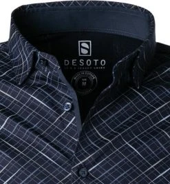 DESOTO Hemd Kent 49028-3/582 Jersey, Navy gemustert, Navy -hemdenverkauf 374664 norm2
