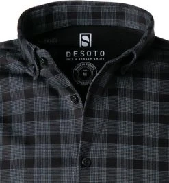 DESOTO Hemd Modern B.D. 49213-3/920 Jersey, Schwarz-grau kariert, Schwarz -hemdenverkauf 374665 norm2