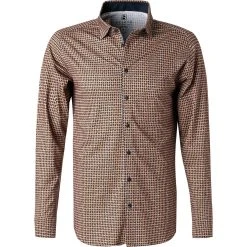 DESOTO Hemd Kent 47228-3/217 Jersey, Dunkelorange gemustert, Dunkelorange