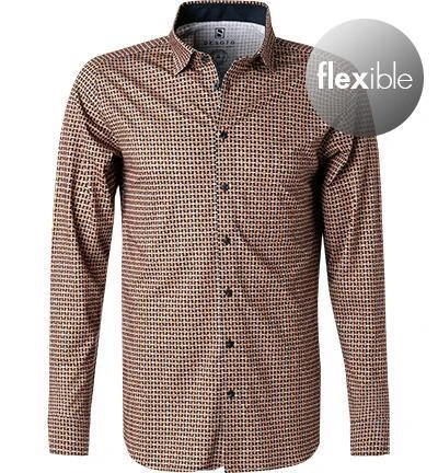 DESOTO Hemd Kent 47228-3/217 Jersey, Dunkelorange gemustert, Dunkelorange 2 DESOTO Hemd Kent 47228-3/217 Jersey, Dunkelorange gemustert, Dunkelorange – Bild 2