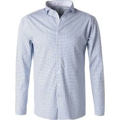 DESOTO Hemd New Hai 47007-3/150 Jersey, Weiß-blau gemustert, Weiß-blau