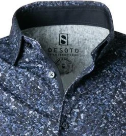 DESOTO Hemd Kent 47028-3/524 Jersey, Tintenblau gemustert, Tintenblau -hemdenverkauf 374671 norm2