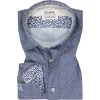 FIL NOIR Hemd Roma 51559/68 Shaped Fit, Baumwolle CO2-Neutral, Blau-oliv gemustert, Indigo