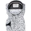 FIL NOIR Hemd Giuseppe 51567/01 Shaped Fit, Baumwolle CO2-Neutral, Wollweiß-anthrazit gemustert, Weiß