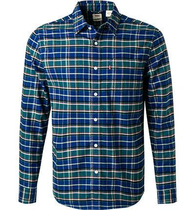 Levi's® Hemd 85746/0051 Baumwolle, Blau kariert, Blau-grün-gelb 2 Levi's® Hemd 85746/0051 Baumwolle, Blau kariert, Blau-grün-gelb – Bild 2