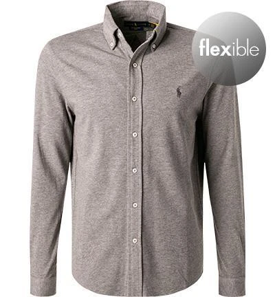 Polo Ralph Lauren Hemd 710654408/058 Baumwoll-Piqué, Grau 2 Polo Ralph Lauren Hemd 710654408/058 Baumwoll-Piqué, Grau – Bild 2