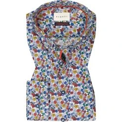 bugatti Hemd 9350/88804/370 Modern Fit, Baumwolle, Navy-multicolor gemustert, Multicolor