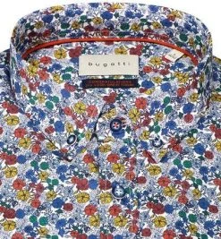 bugatti Hemd 9350/88804/370 Modern Fit, Baumwolle, Navy-multicolor gemustert, Multicolor -hemdenverkauf 375241 norm2