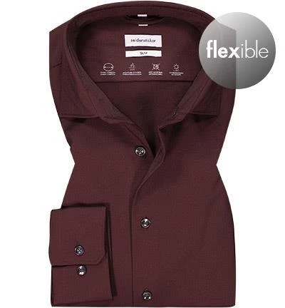 Seidensticker Hemd 650400/49 Slim Fit, Mikrofaser Thermoregulation, Bordeaux, Weinrot 2 Seidensticker Hemd 650400/49 Slim Fit, Mikrofaser Thermoregulation, Bordeaux, Weinrot – Bild 2