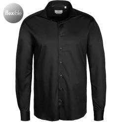 ETERNA Hemd 2159/JS82/39 Modern Fit, Jersey CO2-Neutral, Schwarz