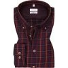 Seidensticker Hemd 150872/49 Regular Fit, Twill, Bordeaux kariert, Weinrot