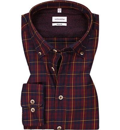 Seidensticker Hemd 150872/49 Regular Fit, Twill, Bordeaux kariert, Weinrot 2 Seidensticker Hemd 150872/49 Regular Fit, Twill, Bordeaux kariert, Weinrot – Bild 2