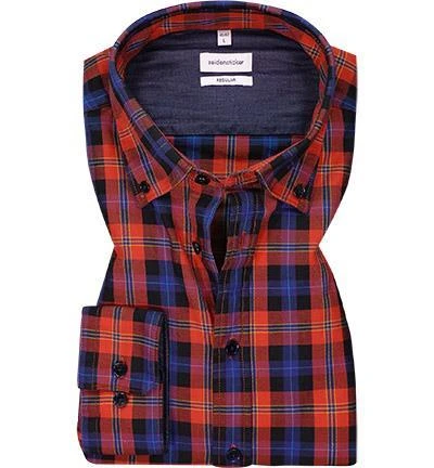 Seidensticker Hemd 150810/67 Regular Fit, Twill, Hellrot kariert, Orange 2 Seidensticker Hemd 150810/67 Regular Fit, Twill, Hellrot kariert, Orange – Bild 2