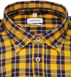 Seidensticker Hemd 150962/64 Regular Fit, Twill, Maisgelb kariert, Gelb -hemdenverkauf 375382 norm2