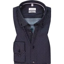 Seidensticker Hemd 150862/19 Regular Fit, Popeline, Dunkelblau gemustert , Dunkelblau