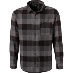 Quiksilver Hemd EQYWT04248/KTA1 Regular Fit, Baumwolle, Dunkelgrau kariert, Dunkelgrau