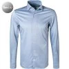 BOGGI MILANO Hemd BO21A0138/03 Regular Fit, Jersey atmungsaktiv, Hellblau meliert, Hellblau