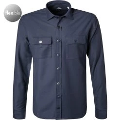 van Laack Overshirt 180035/PETT1-LPO/790 Jersey, Dunkelblau