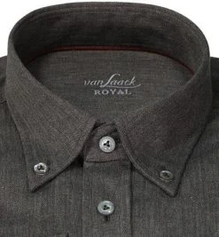 van Laack Hemd Comfort Fit 150158/RALON-PCF/060 Baumwolle, Anthrazit meliert, Grau -hemdenverkauf 375492 norm2