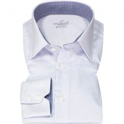 van Laack Hemd Tailor Fit 162577/RET-TF05/007 Baumwolle, Weiß-blau gestreift , Hellblau