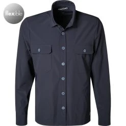 PURE Overshirt D31320-21140/130 Jersey geruchshemmend, Navy, Marine