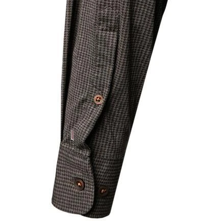 PURE Hemd D31307-21750/278 Jersey geruchshemmend, Braun-schwarz gemustert , Dunkelbraun 4 PURE Hemd D31307-21750/278 Jersey geruchshemmend, Braun-schwarz gemustert , Dunkelbraun – Bild 4