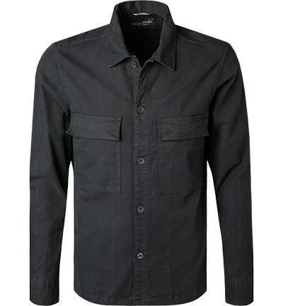 Marc O'Polo Overshirt 127 7373 42098/991 Baumwoll-Stretch, Schwarz 2 Marc O'Polo Overshirt 127 7373 42098/991 Baumwoll-Stretch, Schwarz – Bild 2