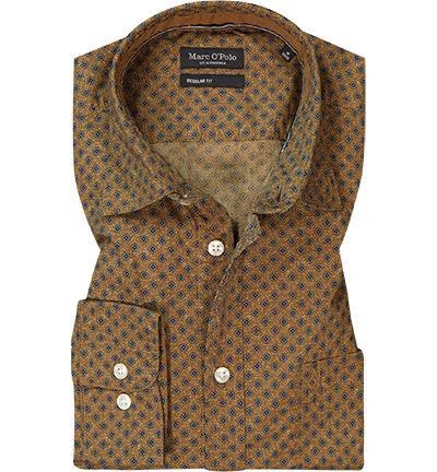 Marc O'Polo Hemd 128 7201 42030/B71 Regular Fit, Popeline, Ocker-navy gemustert, Braun 2 Marc O'Polo Hemd 128 7201 42030/B71 Regular Fit, Popeline, Ocker-navy gemustert, Braun – Bild 2