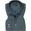 Marc O'Polo Hemd 128 7201 42030/D81 Regular Fit, Popeline, Navy-olivgrün gemustert, Dunkelblau