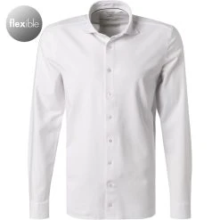 OLYMP Luxor Modern Fit 69EL 1210/89/00 Hemd, Jersey geruchshemmend, Extra langer Arm, Weiß