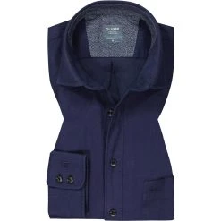 OLYMP Casual Modern Fit 4018/84/18 Hemd, Baumwolle, Marine