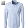 OLYMP No. Six Super Slim 2502/84/11 Hemd, Super Slim Fit, Jersey geruchshemmend, Bleu meliert, Bleu