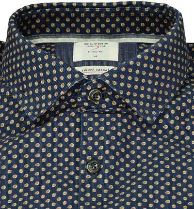 OLYMP Casual Level Five Body Fit 3576/84/51 Hemd, Cord, Dunkelblau-gelb gemustert, Marine-gelb 3 OLYMP Casual Level Five Body Fit 3576/84/51 Hemd, Cord, Dunkelblau-gelb gemustert, Marine-gelb – Bild 3