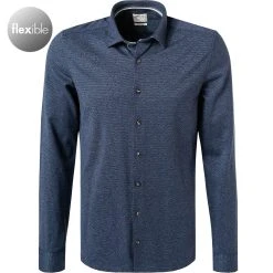 OLYMP Casual Level Five Body Fit 3584/84/18 Hemd, Jersey, Marineblau meliert, Marine