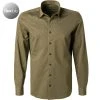 OLYMP Luxor Modern Fit 1202/64/47 Hemd, Jersey geruchshemmend, Olivgrün meliert, Oliv
