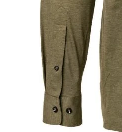 OLYMP Luxor Modern Fit 1202/64/47 Hemd, Jersey geruchshemmend, Olivgrün meliert, Oliv -hemdenverkauf 375709 norm3