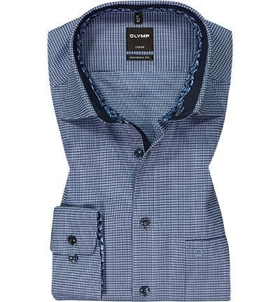 OLYMP Luxor Modern Fit 1231/64/11 Hemd, Baumwolle, Blau gemustert, Bleu 2 OLYMP Luxor Modern Fit 1231/64/11 Hemd, Baumwolle, Blau gemustert, Bleu – Bild 2