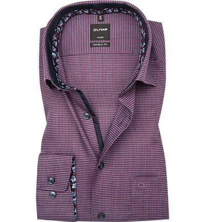 OLYMP Luxor Modern Fit 1231/64/86 Hemd, Baumwolle, Granat gemustert, Granat 2 OLYMP Luxor Modern Fit 1231/64/86 Hemd, Baumwolle, Granat gemustert, Granat – Bild 2