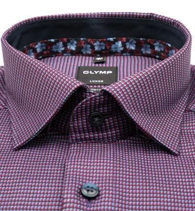 OLYMP Luxor Modern Fit 1231/64/86 Hemd, Baumwolle, Granat gemustert, Granat 3 OLYMP Luxor Modern Fit 1231/64/86 Hemd, Baumwolle, Granat gemustert, Granat – Bild 3
