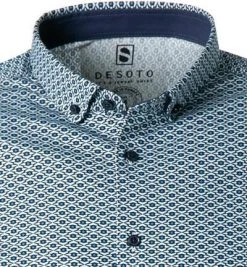 DESOTO Hemd Modern B.D. 47113-3/527 Jersey, Weiß-blau gemustert, Blau -hemdenverkauf 375975 norm2