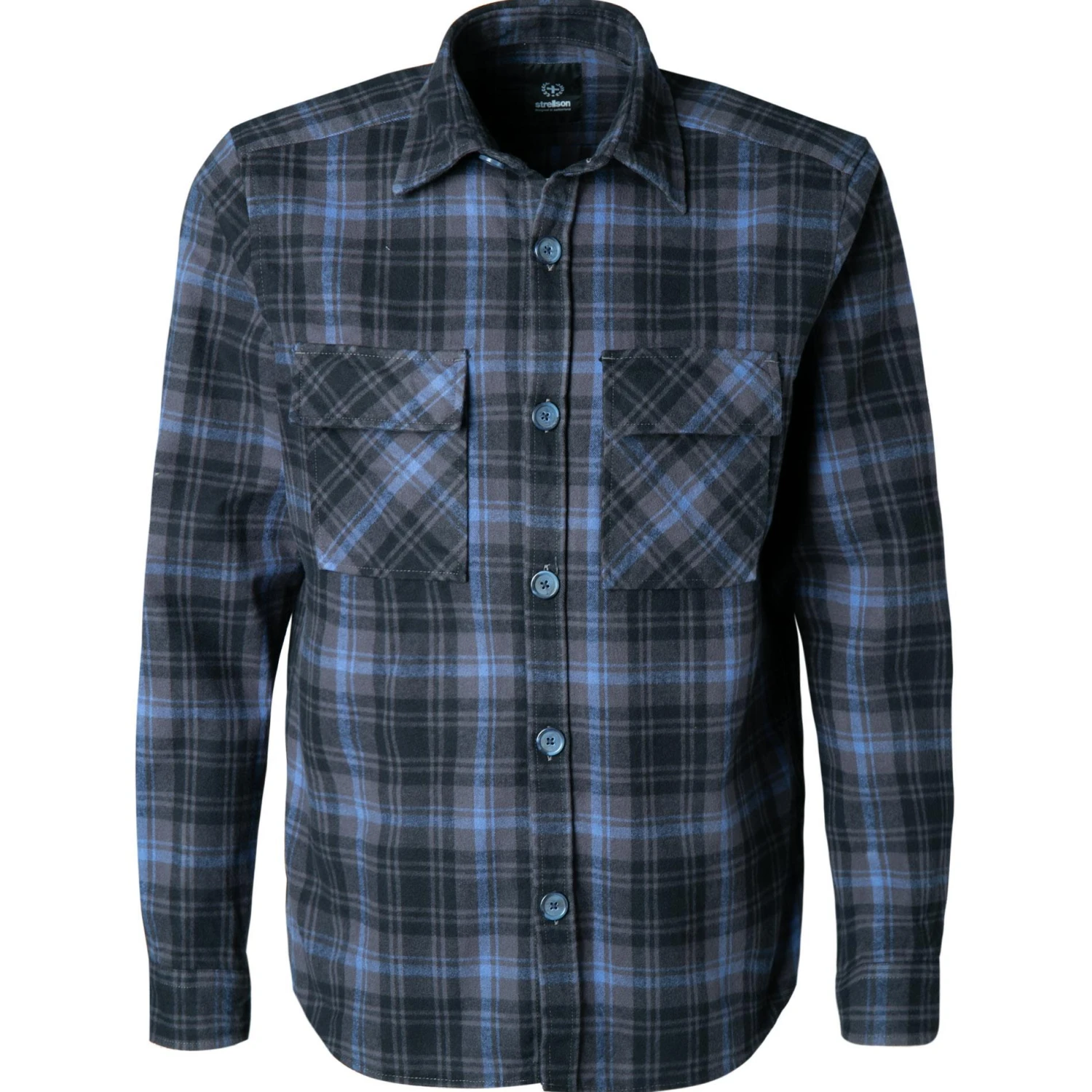 Strellson Hemd Norman 30028370/010 Baumwolle, Jeansblau kariert, Jeansblau 1 Strellson Hemd Norman 30028370/010 Baumwolle, Jeansblau kariert, Jeansblau