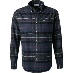 Barbour Hemd Lutsleigh navy marl MSH4989NY91 Tailored Fit, Twill, Navy kariert