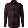 Barbour Hemd Lutsleigh merlot MSH4989RE94 Tailored Fit, Twill, Merlot-navy kariert