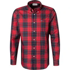 Barbour Hemd Wetherham red MSH4982RE52 Tailored Fit, Twill, Rot-blau kariert