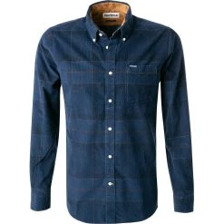 Barbour Hemd Blair midnight tartan MSH4986TN54 Tailored Fit, Cord, Nachtblau kariert