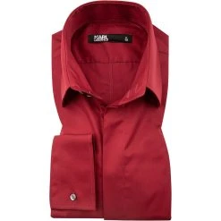 KARL LAGERFELD Hemd 605007/60/512699/360 Modern Fit, Baumwolle, Dunkelrot