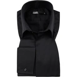 KARL LAGERFELD Hemd 605007/60/512699/990 Modern Fit, Baumwolle, Schwarz